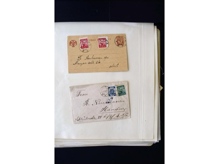 PROVISIONAL CANCELLATIONS: AIZPUTE-ZILUPE, very interesting collection with 50 cards and covers, mostly Riga, but also "Bausk