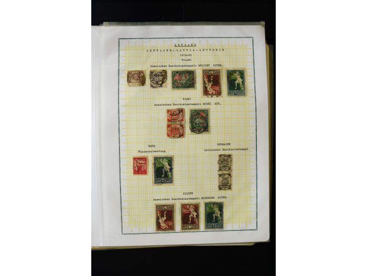 PROVISIONAL CANCELLATIONS: AIZPUTE-ZILUPE, very interesting collection with 50 cards and covers, mostly Riga, but also "Bausk
