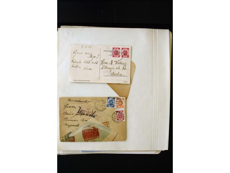 PROVISIONAL CANCELLATIONS: AIZPUTE-ZILUPE, very interesting collection with 50 cards and covers, mostly Riga, but also "Bausk