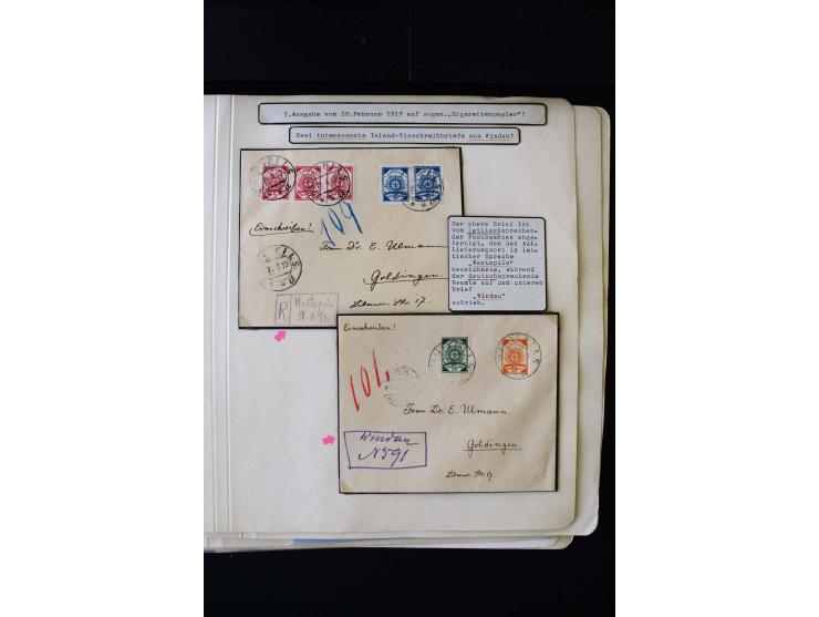 PROVISIONAL CANCELLATIONS: AIZPUTE-ZILUPE, very interesting collection with 50 cards and covers, mostly Riga, but also "Bausk