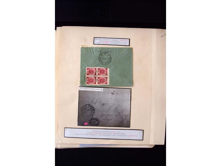 PROVISIONAL CANCELLATIONS: AIZPUTE-ZILUPE, very interesting collection with 50 cards and covers, mostly Riga, but also "Bausk