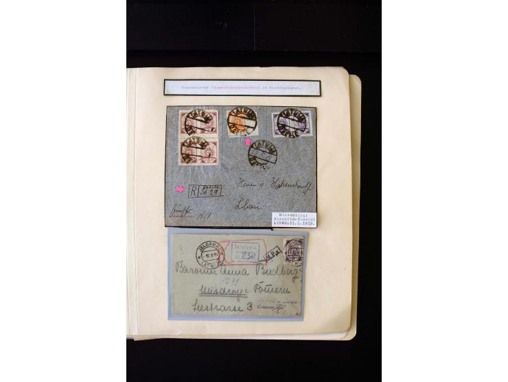 PROVISIONAL CANCELLATIONS: AIZPUTE-ZILUPE, very interesting collection with 50 cards and covers, mostly Riga, but also "Bausk