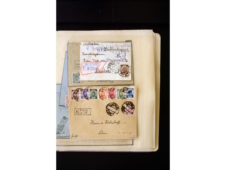 PROVISIONAL CANCELLATIONS: AIZPUTE-ZILUPE, very interesting collection with 50 cards and covers, mostly Riga, but also "Bausk
