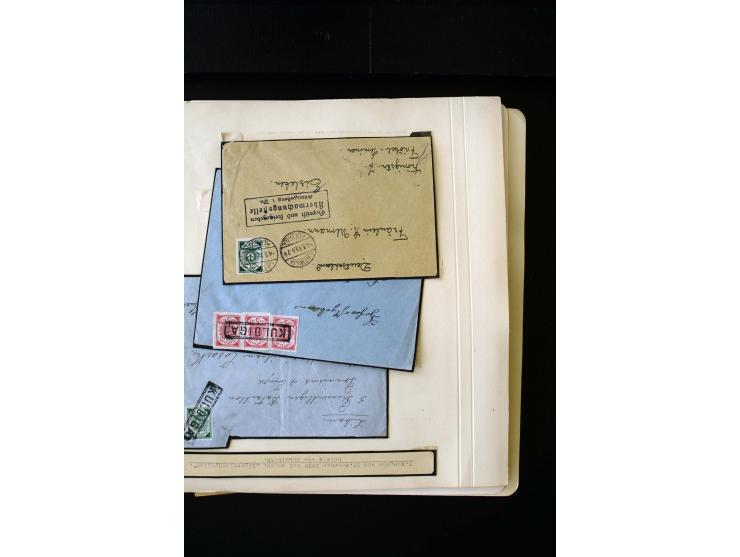 PROVISIONAL CANCELLATIONS: AIZPUTE-ZILUPE, very interesting collection with 50 cards and covers, mostly Riga, but also "Bausk
