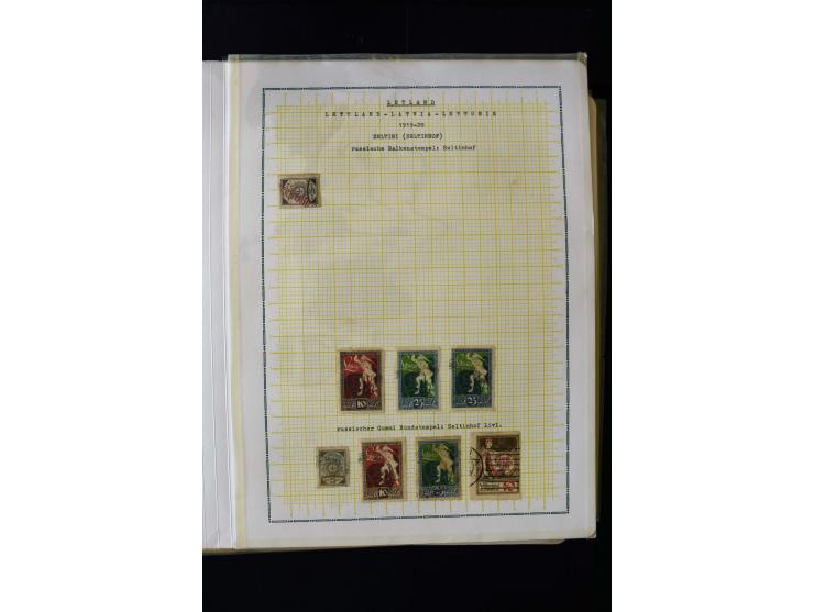 PROVISIONAL CANCELLATIONS: AIZPUTE-ZILUPE, very interesting collection with 50 cards and covers, mostly Riga, but also "Bausk