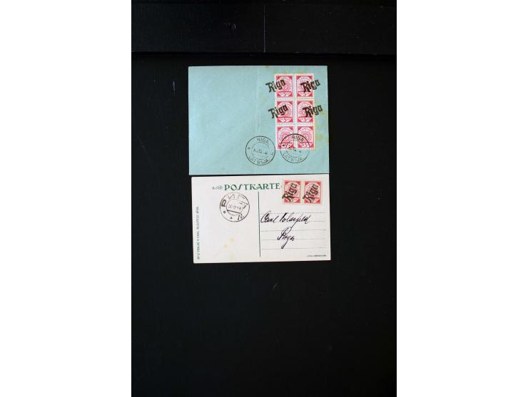 PROVISIONAL CANCELLATIONS: AIZPUTE-ZILUPE, very interesting collection with 50 cards and covers, mostly Riga, but also "Bausk