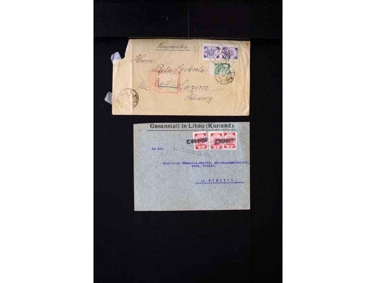 PROVISIONAL CANCELLATIONS: AIZPUTE-ZILUPE, very interesting collection with 50 cards and covers, mostly Riga, but also "Bausk