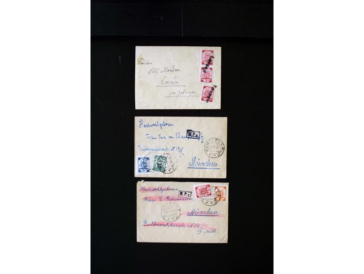 PROVISIONAL CANCELLATIONS: AIZPUTE-ZILUPE, very interesting collection with 50 cards and covers, mostly Riga, but also "Bausk