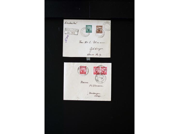PROVISIONAL CANCELLATIONS: AIZPUTE-ZILUPE, very interesting collection with 50 cards and covers, mostly Riga, but also "Bausk