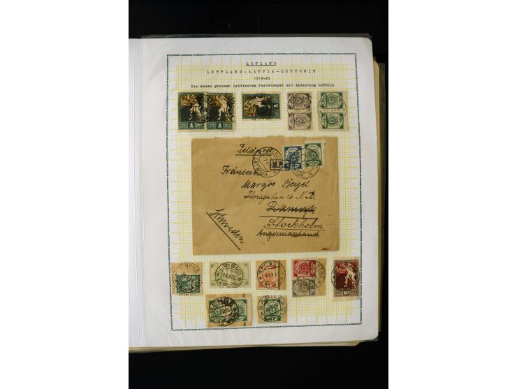 PROVISIONAL CANCELLATIONS: AIZPUTE-ZILUPE, very interesting collection with 50 cards and covers, mostly Riga, but also "Bausk