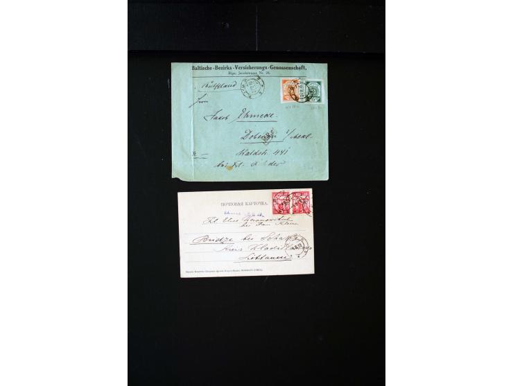 PROVISIONAL CANCELLATIONS: AIZPUTE-ZILUPE, very interesting collection with 50 cards and covers, mostly Riga, but also "Bausk