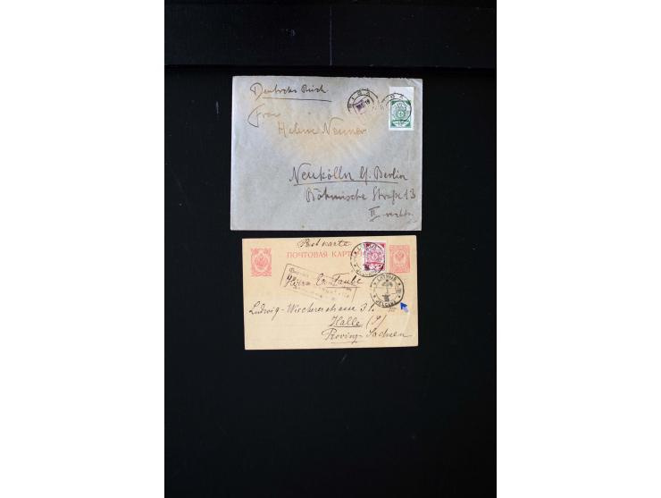 PROVISIONAL CANCELLATIONS: AIZPUTE-ZILUPE, very interesting collection with 50 cards and covers, mostly Riga, but also "Bausk