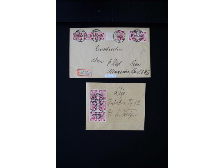 PROVISIONAL CANCELLATIONS: AIZPUTE-ZILUPE, very interesting collection with 50 cards and covers, mostly Riga, but also "Bausk