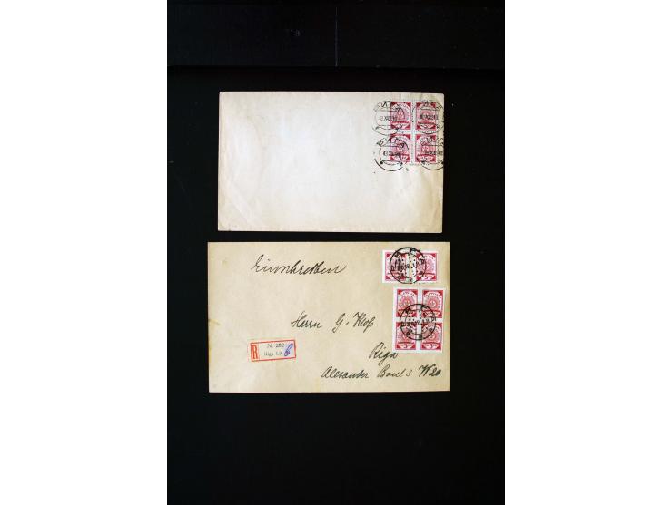 PROVISIONAL CANCELLATIONS: AIZPUTE-ZILUPE, very interesting collection with 50 cards and covers, mostly Riga, but also "Bausk