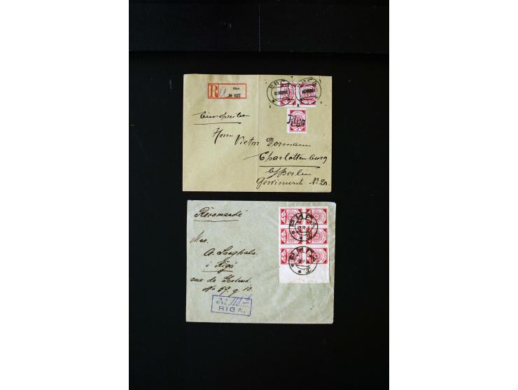 PROVISIONAL CANCELLATIONS: AIZPUTE-ZILUPE, very interesting collection with 50 cards and covers, mostly Riga, but also "Bausk