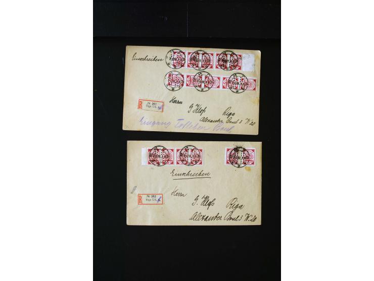 PROVISIONAL CANCELLATIONS: AIZPUTE-ZILUPE, very interesting collection with 50 cards and covers, mostly Riga, but also "Bausk