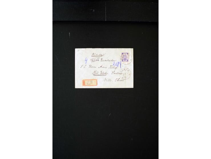 PROVISIONAL CANCELLATIONS: AIZPUTE-ZILUPE, very interesting collection with 50 cards and covers, mostly Riga, but also "Bausk