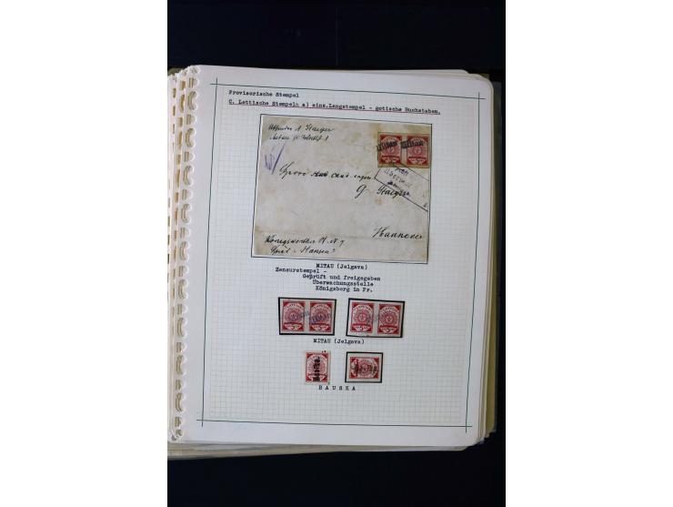 PROVISIONAL CANCELLATIONS: AIZPUTE-ZILUPE, very interesting collection with 50 cards and covers, mostly Riga, but also "Bausk