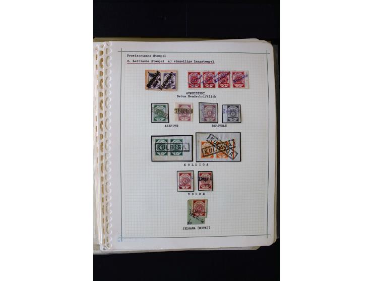 PROVISIONAL CANCELLATIONS: AIZPUTE-ZILUPE, very interesting collection with 50 cards and covers, mostly Riga, but also "Bausk
