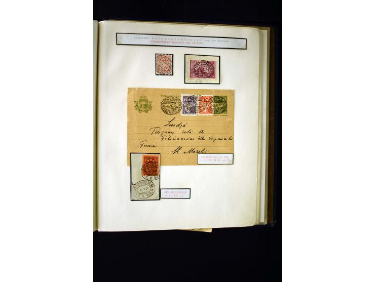 RAILWAY: Interesting collection with 24 cards and covers and many loose stamps or pieces, mostly very nice strikes