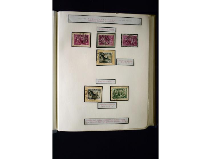 RAILWAY: Interesting collection with 24 cards and covers and many loose stamps or pieces, mostly very nice strikes