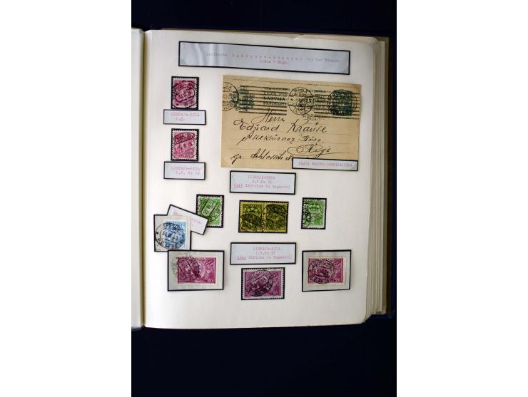 RAILWAY: Interesting collection with 24 cards and covers and many loose stamps or pieces, mostly very nice strikes