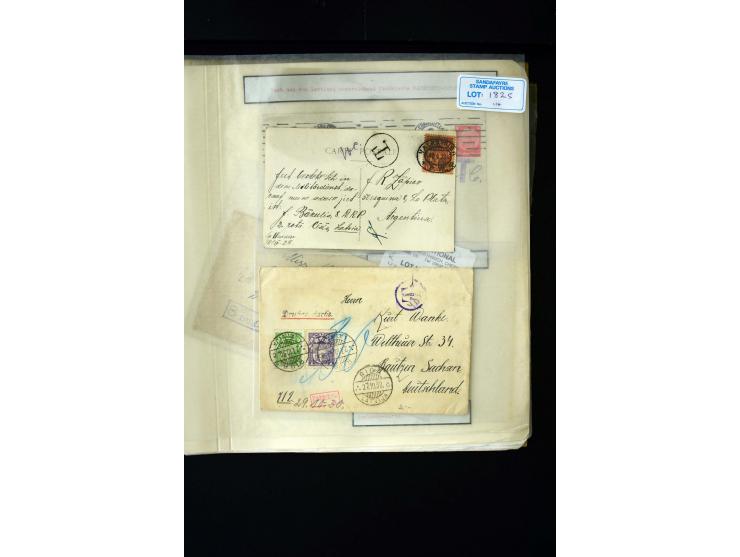 POSTAGE DUE: 1919/38, 45 cards and covers from and to Latvia, fine