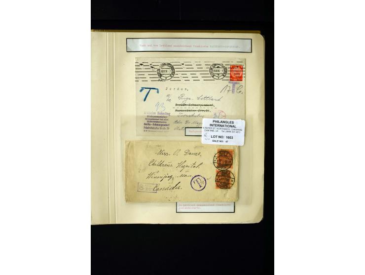 POSTAGE DUE: 1919/38, 45 cards and covers from and to Latvia, fine