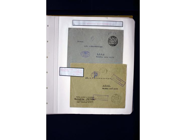 POSTAGE DUE: 1919/38, 45 cards and covers from and to Latvia, fine