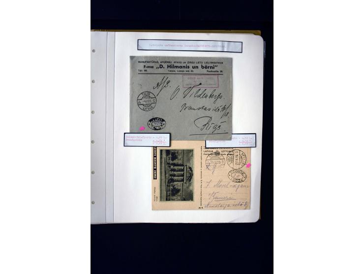 POSTAGE DUE: 1919/38, 45 cards and covers from and to Latvia, fine