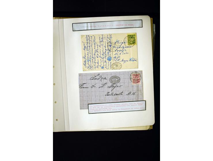 POSTAGE DUE: 1919/38, 45 cards and covers from and to Latvia, fine