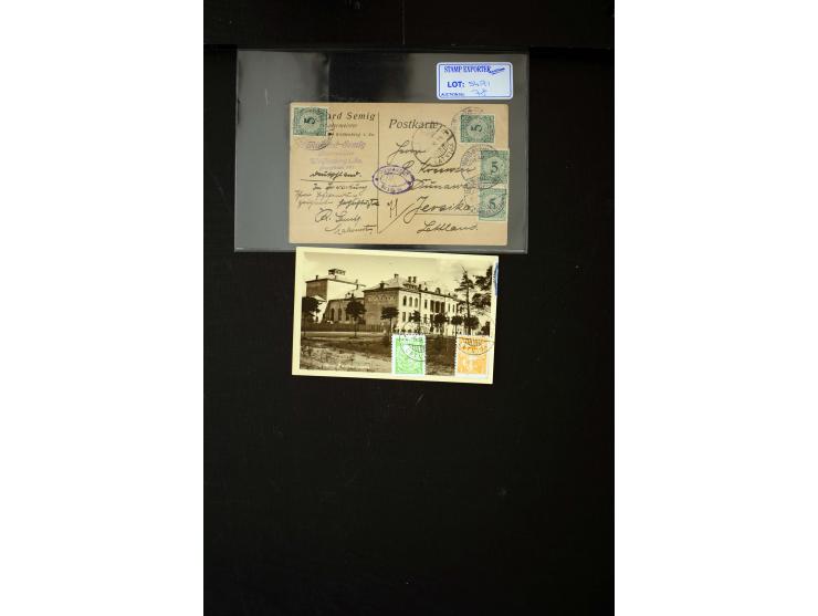 POSTAGE DUE: 1919/38, 45 cards and covers from and to Latvia, fine