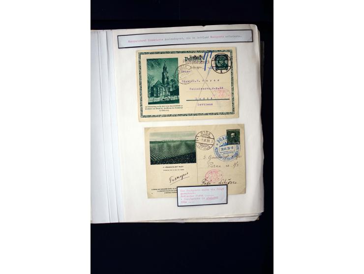 POSTAGE DUE: 1919/38, 45 cards and covers from and to Latvia, fine
