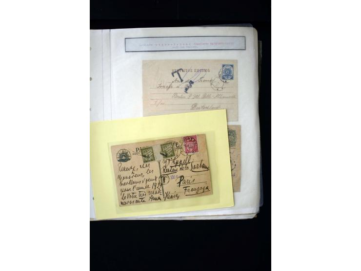 POSTAGE DUE: 1919/38, 45 cards and covers from and to Latvia, fine