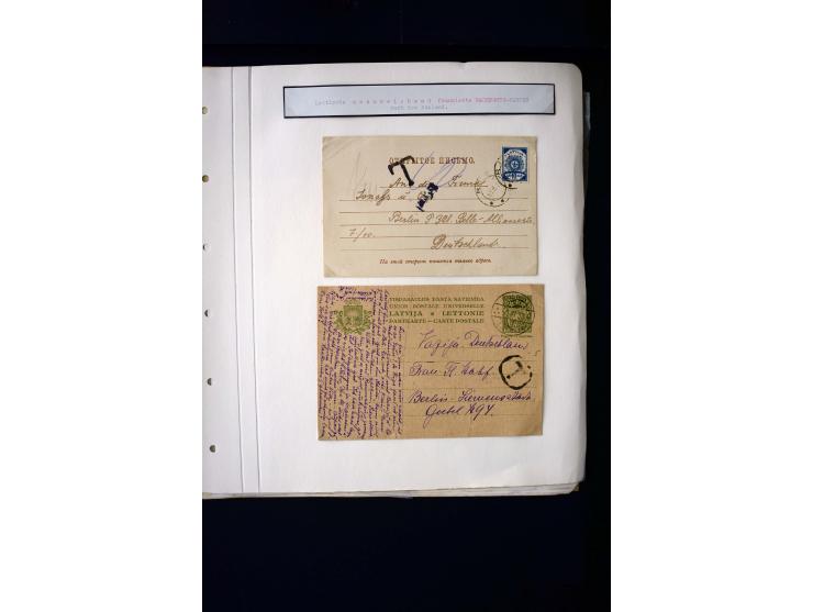 POSTAGE DUE: 1919/38, 45 cards and covers from and to Latvia, fine