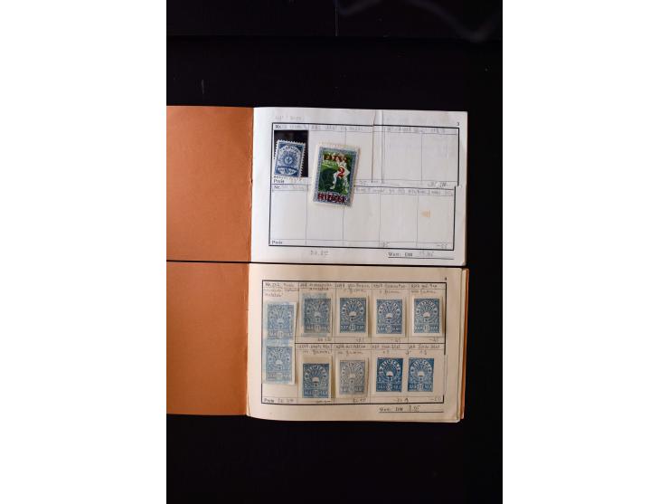 1919/29, unused und used lot with many plate flaws, offsets and perforation varieties, fine