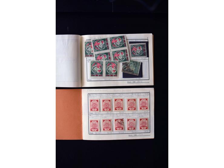 1919/29, unused und used lot with many plate flaws, offsets and perforation varieties, fine