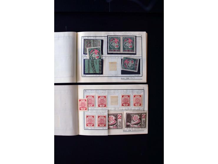 1919/29, unused und used lot with many plate flaws, offsets and perforation varieties, fine