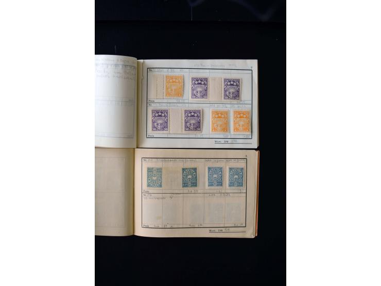 1919/29, unused und used lot with many plate flaws, offsets and perforation varieties, fine