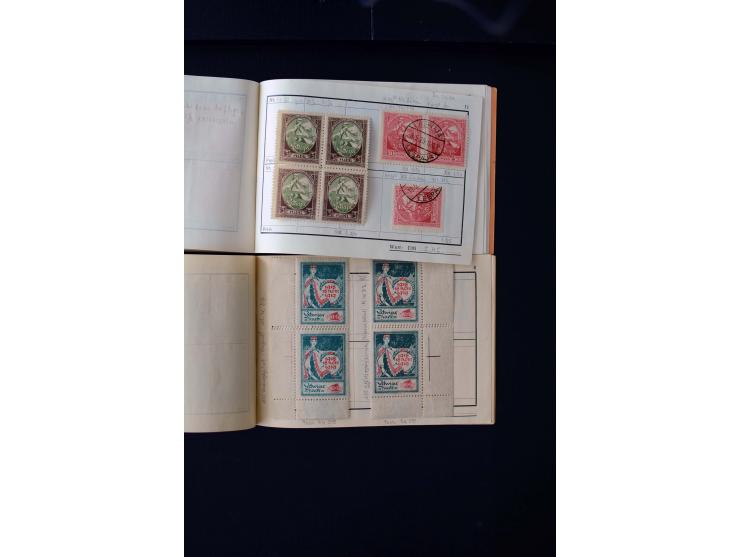 1919/29, unused und used lot with many plate flaws, offsets and perforation varieties, fine