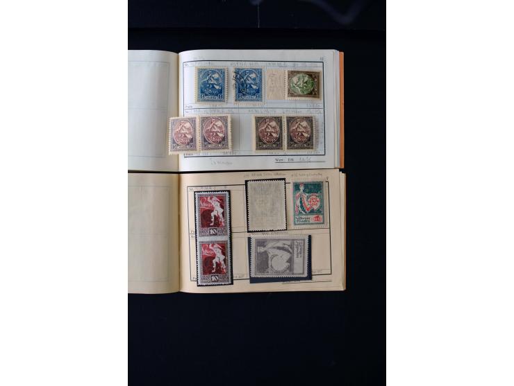 1919/29, unused und used lot with many plate flaws, offsets and perforation varieties, fine