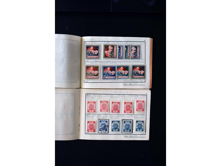1919/29, unused und used lot with many plate flaws, offsets and perforation varieties, fine