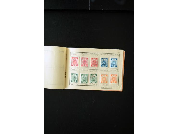 1919/29, unused und used lot with many plate flaws, offsets and perforation varieties, fine