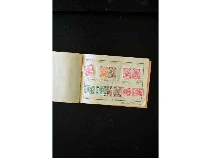 1919/29, unused und used lot with many plate flaws, offsets and perforation varieties, fine