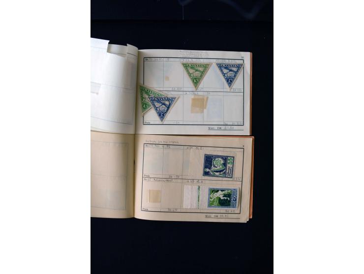 1919/29, unused und used lot with many plate flaws, offsets and perforation varieties, fine