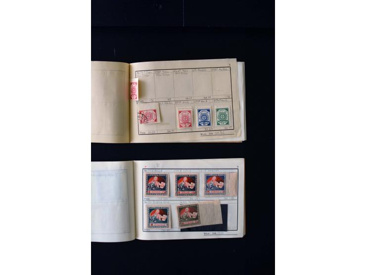 1919/29, unused und used lot with many plate flaws, offsets and perforation varieties, fine
