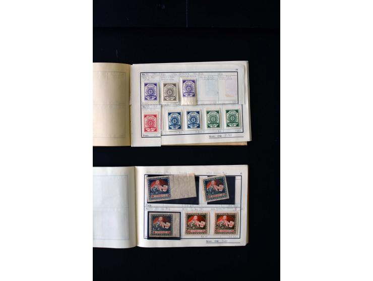 1919/29, unused und used lot with many plate flaws, offsets and perforation varieties, fine