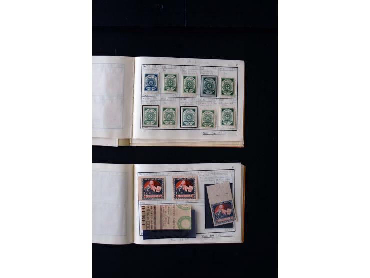 1919/29, unused und used lot with many plate flaws, offsets and perforation varieties, fine