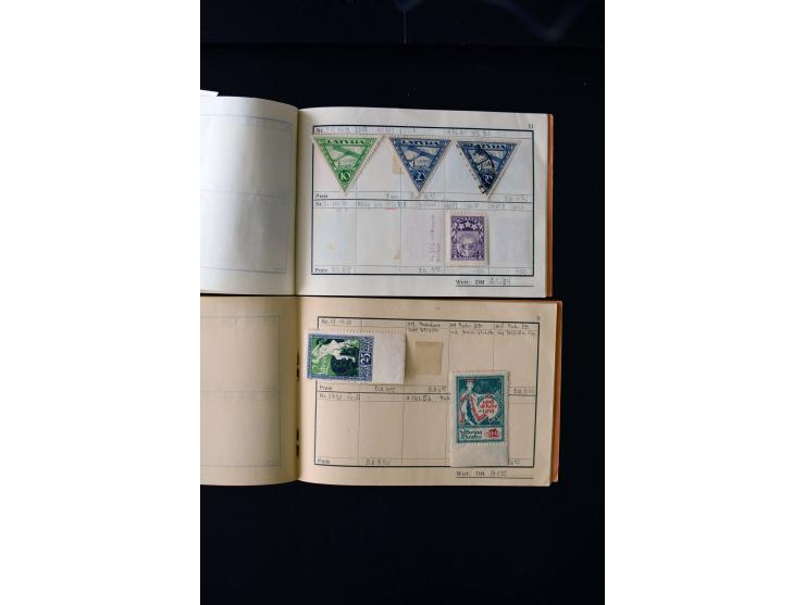 1919/29, unused und used lot with many plate flaws, offsets and perforation varieties, fine