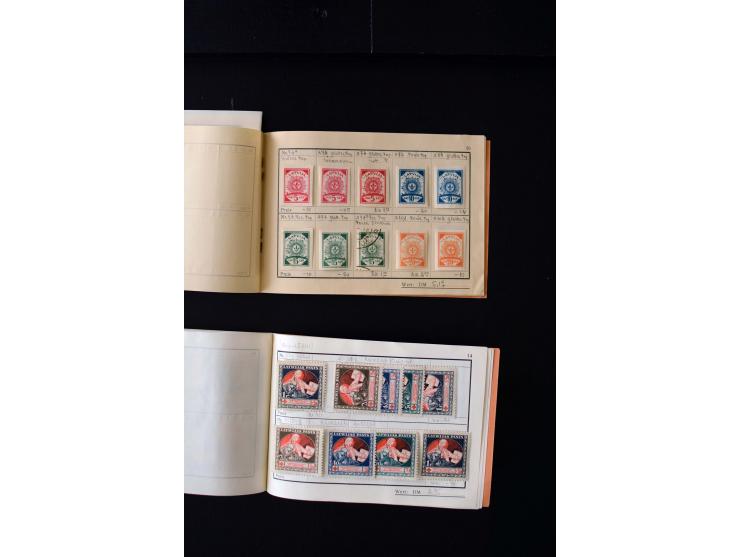 1919/29, unused und used lot with many plate flaws, offsets and perforation varieties, fine